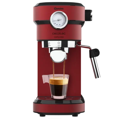 Cafetera express Cecotec Cafelizzia 790 Shiny Pro color rojo con manómetro y vaporizador