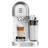 Cafetera Cecotec Power Instant-ccino 20 Chic Serie Bianca en color blanco con brazo de café y depósito de leche automático.