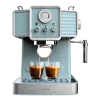 Cafetera express Cecotec Power Espresso 20 Tradizionale color azul claro con manómetro y diseño vintage