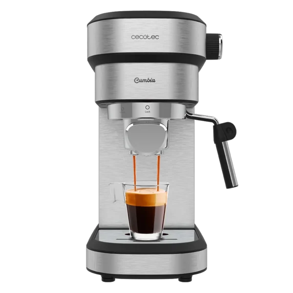 Cafetera express Cecotec Cafelizzia 790 Steel Duo de acero inoxidable con brazo portafiltros y vaporizador lateral