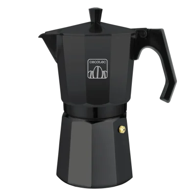 Cafetera italiana Cecotec Moklassic 600 Black de aluminio fundido color negro mate para seis tazas