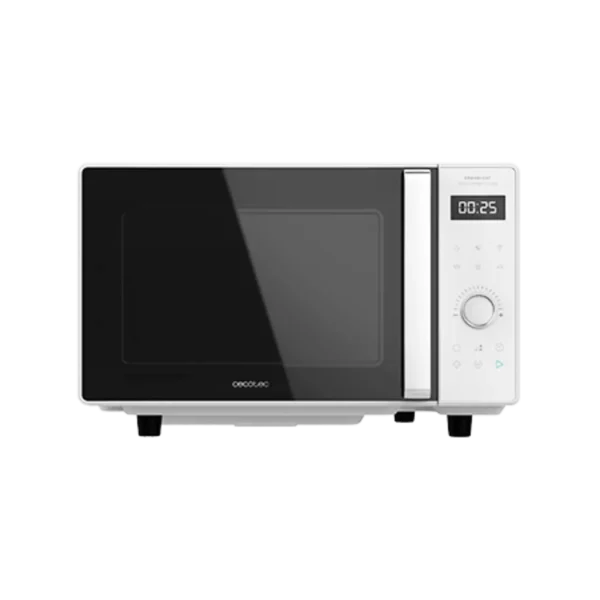 Microondas digital sin plato Cecotec GrandHeat 2500 Flatbed Touch White con panel táctil frontal y cavidad de 25 litros