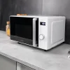 Imagen 5 Microondas digital sin plato Cecotec GrandHeat 2500 Flatbed Touch White de 25L y 800W. Diseño moderno con panel táctil, 8 funciones y tecnología Flatbed.