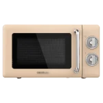 Microondas mecánico Cecotec ProClean 3010 Retro Beige de 20 litros y 700 W vista frontal