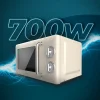 Imagen 4 Microondas mecánico Cecotec ProClean 3010 Retro Beige de 20 litros y 700 W. Diseño vintage con temporizador y mandos giratorios para un uso muy sencillo.