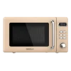 Microondas digital Cecotec ProClean 5110 Retro Beige de 20 L con panel de control y diseño vintage frontal