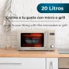 Imagen 3 Microondas digital Cecotec ProClean 5110 Retro Beige de 20 litros y 700 W. Diseño vintage con grill, panel de control intuitivo y temporizador exacto.