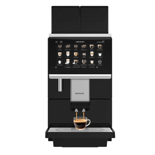 Cafetera superautomática Cecotec Cremmaet Lounge en color negro con panel táctil y sistema de café recién molido