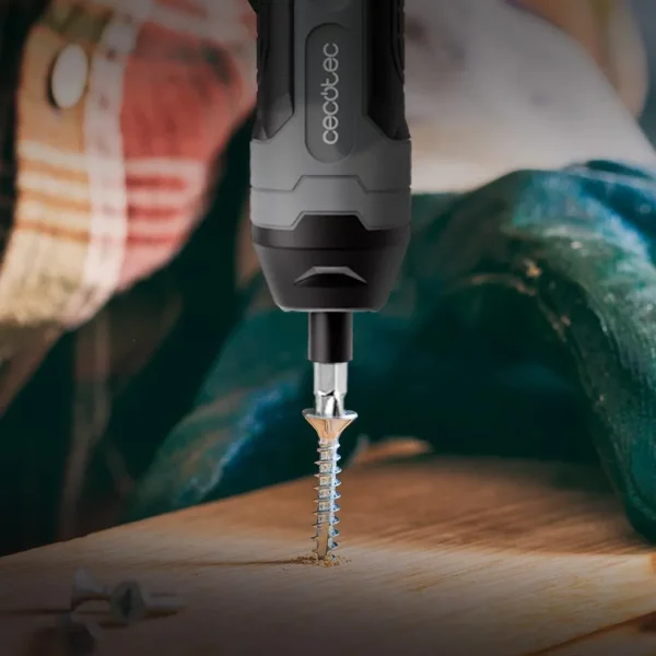 Imagen 5 Destornillador eléctrico EasyGyro 3000 Pocket de Cecotec con batería de 3.6 V, mango articulado y 22 accesorios para máxima precisión en bricolaje y hogar.