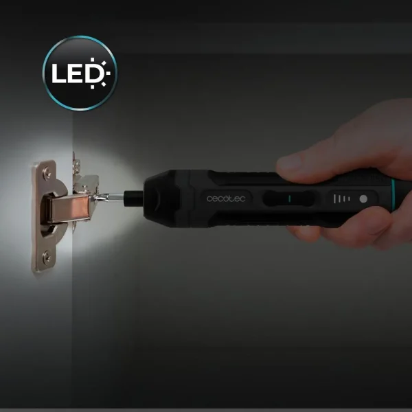 Imagen 8 Destornillador eléctrico EasyGyro 3000 Pocket de Cecotec con batería de 3.6 V, mango articulado y 22 accesorios para máxima precisión en bricolaje y hogar.