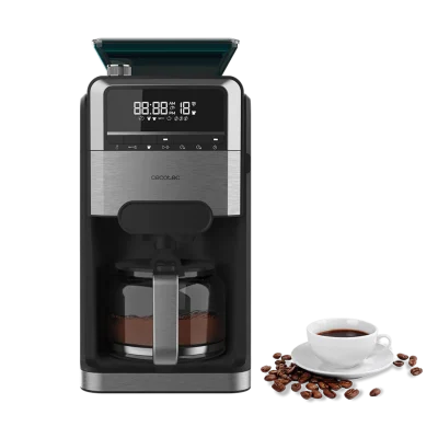 Cafetera de goteo digital Cecotec Coffee 66 Grind & Brew con molinillo integrado y panel LCD