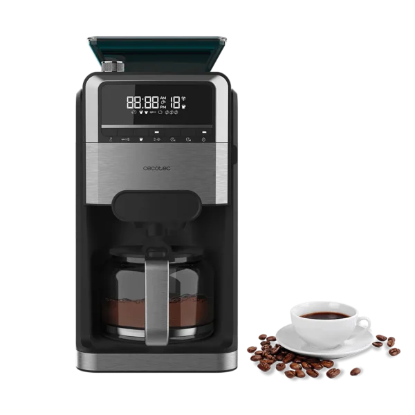 Cafetera de goteo digital Cecotec Coffee 66 Grind & Brew con molinillo integrado y panel LCD