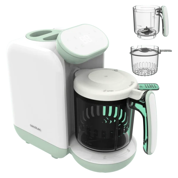 Imagen 2 Prepara comidas saludables para tu bebé con Nana BabyCare. El procesador de alimentos de Cecotec que cocina al vapor y tritura frutas, verduras y carnes fácilmente.