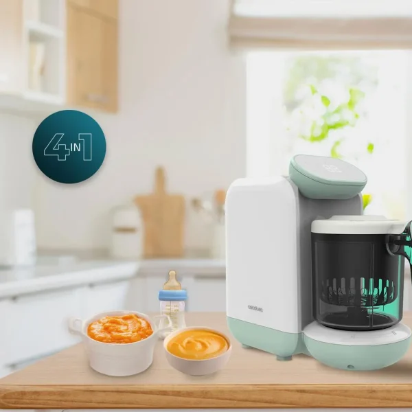 Imagen 6 Prepara comidas saludables para tu bebé con Nana BabyCare. El procesador de alimentos de Cecotec que cocina al vapor y tritura frutas, verduras y carnes fácilmente.