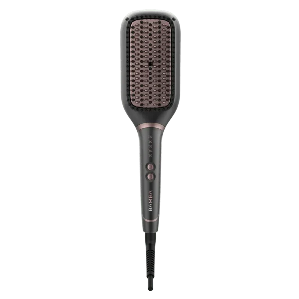 Imagen 2 Cepillo alisador Bamba InstantCare SquareBrush con revestimiento de cerámica y temperatura regulable de 130ºC a 210ºC para un alisado rápido y profesional.