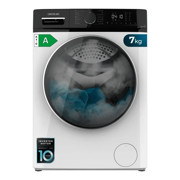 Lavadora frontal blanca CECOTEC Bolero DressCode 7610 Inverter A de 7 Kg y 1400 RPM
