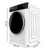 Imagen 3 Lavadora CECOTEC Bolero DressCode 9610 Inverter A blanca. 9 Kg de capacidad, 1400 RPM y clase energética A. Incluye motor Inverter Plus y tecnología Steam Max.
