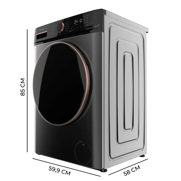 Imagen 3 Lavadora carga frontal Bolero DressCode 10610 Inverter Steel A de Cecotec. Capacidad 10 Kg, 1400 RPM, motor Inverter Plus, Steam Max y eficiencia clase A.