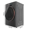 Imagen 3 Lavadora Bolero DressCode 10950 Autodose Inverter 3D Steel de 10 kg y 1400 rpm. Incluye sistema Autodosis, Motor Inverter Plus, vapor SteamMax y eficiencia A.
