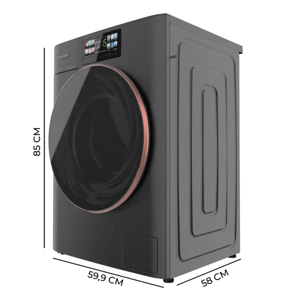 Imagen 3 Lavadora Bolero DressCode 10950 Autodose Inverter 3D Steel de 10 kg y 1400 rpm. Incluye sistema Autodosis, Motor Inverter Plus, vapor SteamMax y eficiencia A.