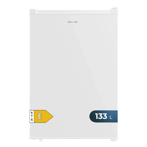 Mini frigorífico Cecotec Bolero CoolMarket TT 133 L White de color blanco con estantes de cristal y cajón para verduras