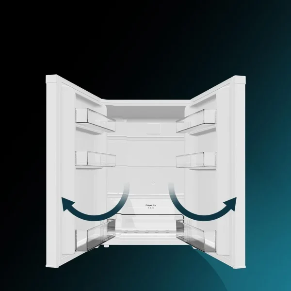 Imagen 7 Mini frigorífico Bolero CoolMarket TT 133 L White de Cecotec. Capacidad de 133L, eficiencia energética clase E, Crisper Box y control de temperatura ajustable.