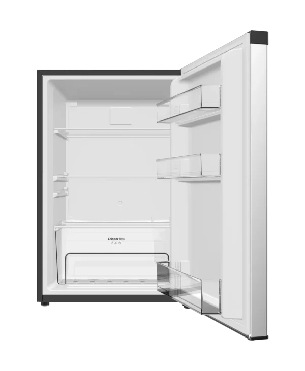 Imagen 3 Mini frigorífico Cecotec Bolero CoolMarket TT 133 L Inox de 133 litros, clase E, Crisper Box y luz LED. Diseño compacto de 83,5 cm con control de temperatura.