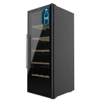 Vinoteca vertical Cecotec Bolero GrandSommelier 98000 Black con capacidad para 98 botellas y estantes de madera