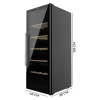 Imagen 3 Vinoteca Bolero GrandSommelier 98000 Black de Cecotec para 98 botellas. Sistema de compresor silencioso, estantes de madera y control táctil. 128,5 cm de alto.