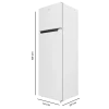 Imagen 2 Frigorífico Cecotec Bolero CoolMarket 2D 261 White E con 261 litros de capacidad, tecnología Defrost y eficiencia clase E. Diseño de dos puertas en color blanco.