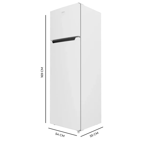 Imagen 2 Frigorífico Cecotec Bolero CoolMarket 2D 261 White E con 261 litros de capacidad, tecnología Defrost y eficiencia clase E. Diseño de dos puertas en color blanco.
