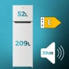Imagen 3 Frigorífico Cecotec Bolero CoolMarket 2D 261 White E con 261 litros de capacidad, tecnología Defrost y eficiencia clase E. Diseño de dos puertas en color blanco.