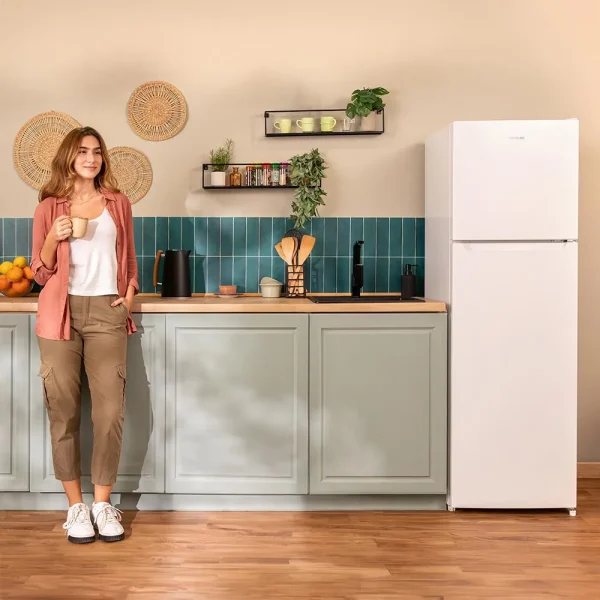 Imagen 7 Frigorífico Cecotec Bolero CoolMarket 2D 261 White E con 261 litros de capacidad, tecnología Defrost y eficiencia clase E. Diseño de dos puertas en color blanco.