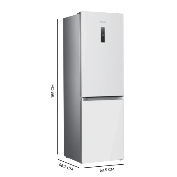 Imagen 2 Frigorífico combi Cecotec Bolero CoolMarket 290 White de 185 cm, 290L de capacidad, Total No Frost y eficiencia clase E. Diseño funcional en color blanco.