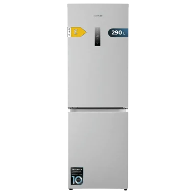Frigorífico Cecotec Bolero CoolMarket Combi 290 Inox de 185 cm con acabado en acero inoxidable y sistema Total No Frost