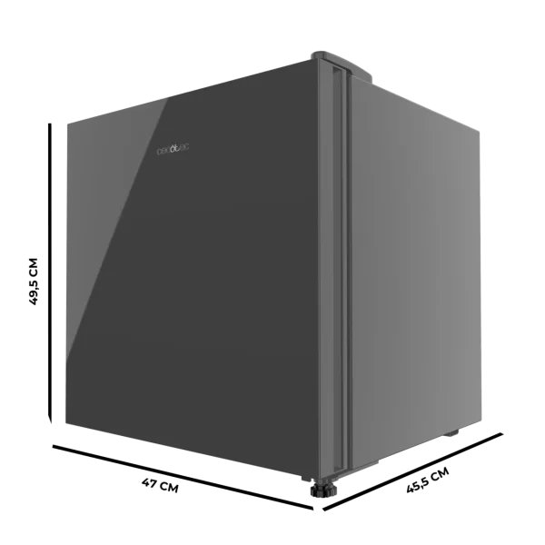 Imagen 3 Mini congelador Bolero CoolMarket TT 31 Dual Grey Glass E de 31L. Diseño en cristal gris, función dual y eficiencia clase E. Ideal para espacios reducidos.