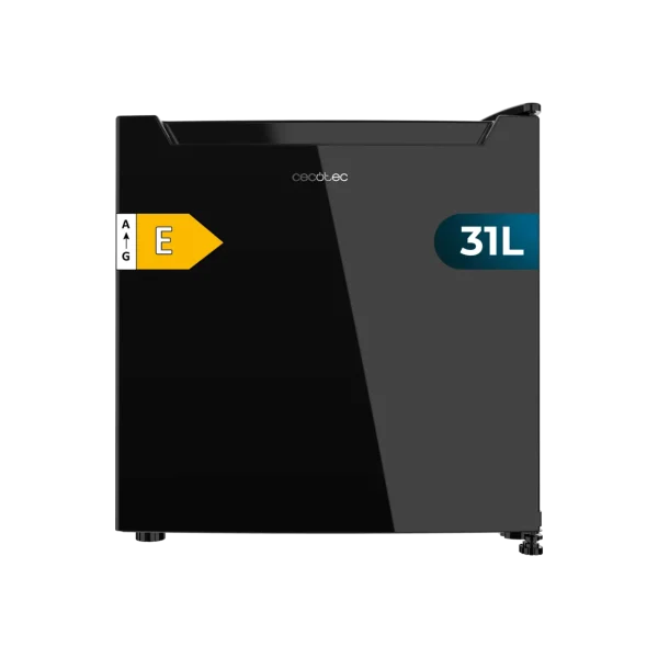 Mini congelador y frigorífico de sobremesa Bolero CoolMarket TT 31 Dual Black Glass E con puerta de cristal negro