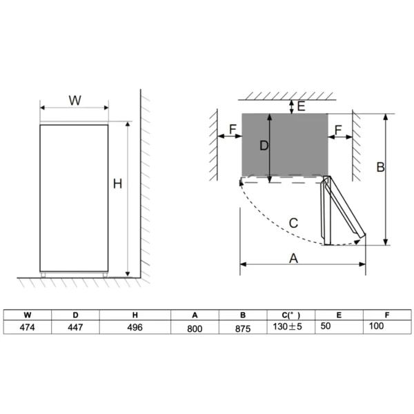 Imagen 3 Mini frigorífico de sobremesa Cecotec de 31L con función dual, diseño en cristal negro y eficiencia clase E. Ideal para espacios reducidos y uso versátil.