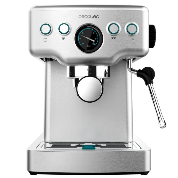 Imagen 2 Cafetera espresso Power Espresso 20 Barista Mini de Cecotec. 20 bares de presión, sistema Thermoblock y manómetro para un café profesional en casa.