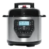 Olla programable GM Modelo H Deluxe de 6 litros con panel de control digital y tapa Advance en color negro y acero inoxidable