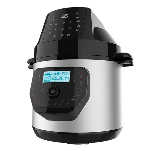 Imagen 2 Olla GM H Deluxe Fry: robot de cocina programable 6L con cabezal de aire, báscula y tapa Advance. Cocina a presión y hornea con temperatura ajustable 24h.