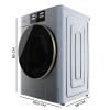 Imagen 3 Lavadora Cecotec Bolero DressCode 9950 Autodose Inverter 3D Ice Blue. Capacidad de 9 kg, 1400 rpm, motor Inverter Plus, autodosis y eficiencia energética A.