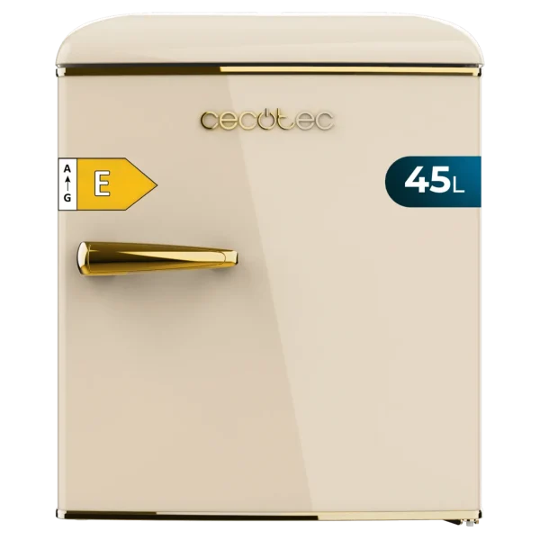 Mini frigorífico retro Bolero CoolMarket TT Origin 45 Beige E de Cecotec estilo años 50