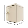 Imagen 3 Mini frigorífico retro de 45 litros en color beige con 55 cm de alto. Diseño vintage elegante, eficiencia energética clase E y dimensiones compactas para oficina.