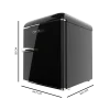Imagen 3 Mini frigorífico retro negro de 45L con diseño vintage y eficiencia clase E. Compacto y silencioso, ideal para habitaciones, oficinas o espacios reducidos.