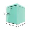 Imagen 3 Mini frigorífico retro Bolero CoolMarket TT Origin 45 Green E con 45 litros de capacidad, diseño vintage en color verde y clasificación energética clase E.