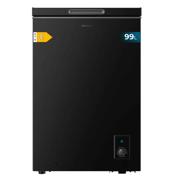 Congelador horizontal Cecotec Bolero CoolMarket Chest 99 Black E de color negro con capacidad de 99 litros