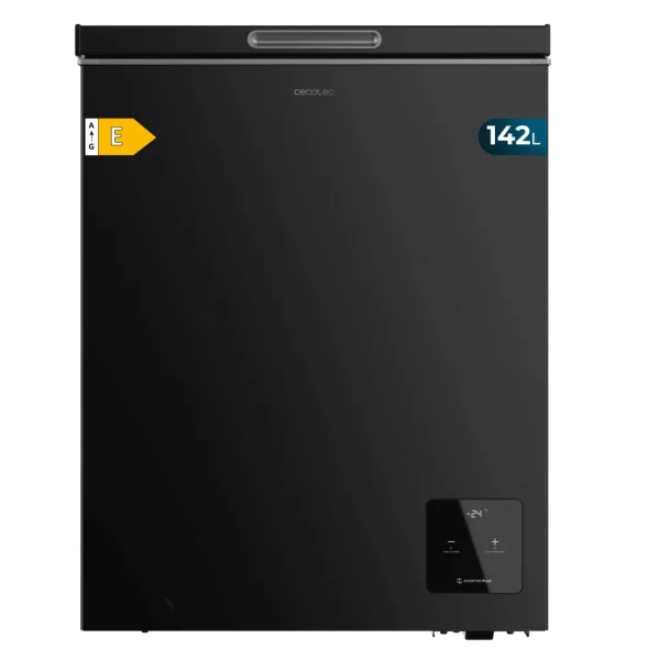 Congelador horizontal Cecotec Bolero CoolMarket Chest 142 Black E color negro con función convertible y tecnología Inverter Plus