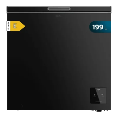 Congelador horizontal negro Bolero CoolMarket Chest 199 Black E con sistema Inverter Plus