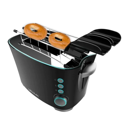 Tostadora Cecotec Toast&Taste Double B blanca de ranura corta doble con pinzas y selector de niveles